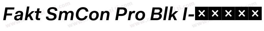 Fakt SmCon Pro Blk I字体转换